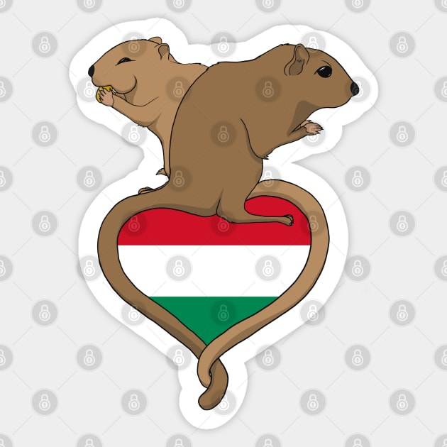 Gerbil Hungary (light) Sticker by RampArt